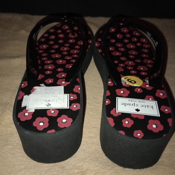 Kate Spade New York Poppy Flower wedge sandals women Size 9 - Picture 2 of 10